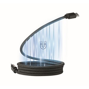 Opletený magnetický kabel, černá