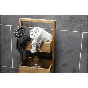 Originalhome přehoz nebo ručník z recyklovaného materiálu, 85 × 175 cm, černá