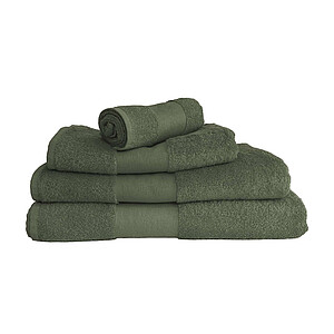 Osuška OLIMA CLASSIC BATH TOWEL, 100 × 150 cm, zelenohnědá