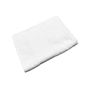 Osuška pro sublimaci OLIMA BATH TOWEL WITH SUBLIMATION BORDURE, 70 × 140 cm, bílá - reklamní předměty