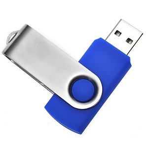 Otočný USB flash disk 2.0 KARKULA, 8 GB, modrá