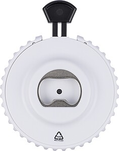 Otvírák na lahve s mechanickými kostkami, bílá/černá