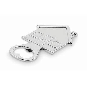 Otvírák na lahve ve tvaru domu, stříbrná - otvírák s vlastním potiskem