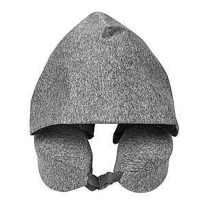 Paměťový pěnový krční polštář, šedá