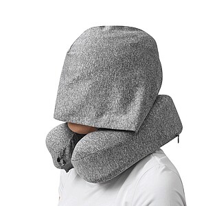 Paměťový pěnový krční polštář, šedá