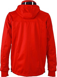 Pánská 3-vrstvá sofshellová bunda JAMES & NICHOLSON, červená, 3XL