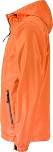 Pánská bunda do deště James & Nicholson, oranžová, S