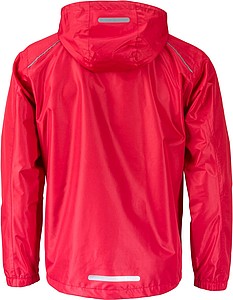 Pánská bunda do deště James & Nicholson RAIN, červená, 3XL