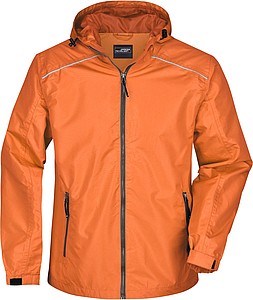 Pánská bunda do deště James & Nicholson RAIN, oranžová, XL