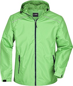 Pánská bunda do deště James & Nicholson, zelená, S - bundy s vlastním potiskem
