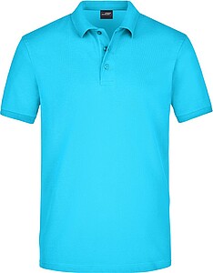 Pánská elastická polokošile James Nicholson, tyrkysová, 3XL