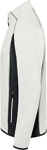 Pánská fleecová bunda JAMES & NICHOLSON, bílá/šedá, XL