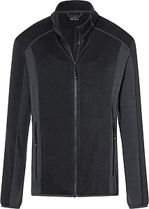 Pánská fleecová bunda JAMES & NICHOLSON, černá/šedá, L