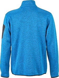 Pánská fleecová bunda James Nicholson knit fleece jacket men, královská modrá/červená, vel. L