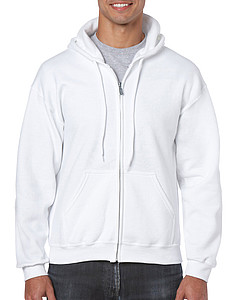 Pánská mikina GILDAN HEAVY BLEND ADULT FULL ZIP HOODED 271g, bílá, 2XL