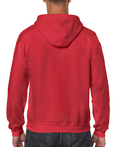 Pánská mikina GILDAN HEAVY BLEND ADULT FULL ZIP HOODED 271g, červená, S