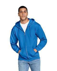 Pánská mikina GILDAN HEAVY BLEND ADULT FULL ZIP HOODED 271g, královská modrá, S