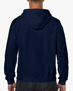Pánská mikina GILDAN HEAVY BLEND ADULT FULL ZIP HOODED 271g, námořní modrá, S
