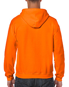 Pánská mikina GILDAN HEAVY BLEND ADULT FULL ZIP HOODED 271g, světle oranžová, S