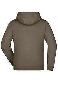 Pánská mikina James & Nicholson Doubleface, vojenská zelená/limetková, velikost L
