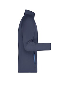 Pánská mikina James & Nicholson Stretchfleece, námořní mosdrá, velikost 3XL