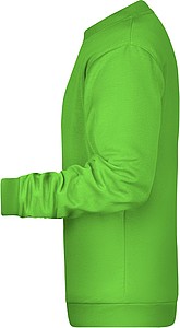 Pánská mikina James Nicholson sweatshirt men, jasně zelená, vel. S