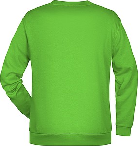 Pánská mikina James Nicholson sweatshirt men, jasně zelená, vel. S