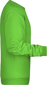 Pánská mikina James Nicholson sweatshirt men, jasně zelená, vel. S
