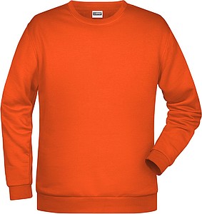 Pánská mikina James Nicholson sweatshirt men, oranžová, vel. M - potisk mikin
