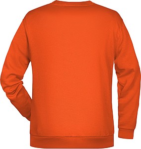 Pánská mikina James Nicholson sweatshirt men, oranžová, vel. S
