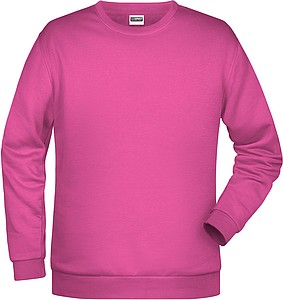 Pánská mikina James Nicholson sweatshirt men, růžová, vel. S