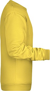 Pánská mikina James Nicholson sweatshirt men, sv. žlutá, vel. L