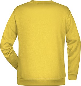 Pánská mikina James Nicholson sweatshirt men, sv. žlutá, vel. S