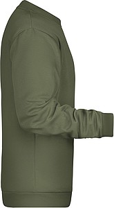 Pánská mikina James Nicholson sweatshirt men, tmavá zelená vojenská, vel. S