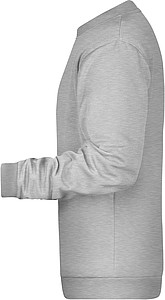 Pánská mikina James Nicholson sweatshirt men, tmavě šedý melír, vel. S