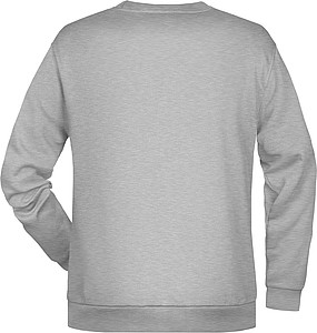 Pánská mikina James Nicholson sweatshirt men, tmavě šedý melír, vel. XXL