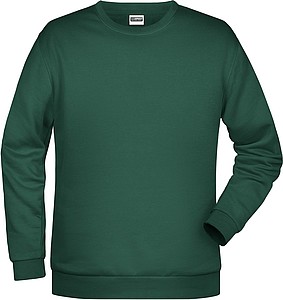 Pánská mikina James Nicholson sweatshirt men, tmavě zelená, vel. XL