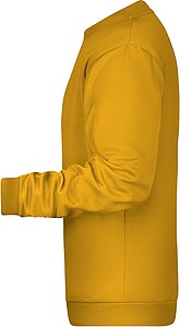 Pánská mikina James Nicholson sweatshirt men, tmavě žlutá, vel. L