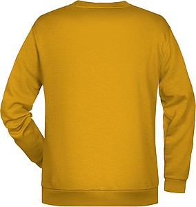 Pánská mikina James Nicholson sweatshirt men, tmavě žlutá, vel. M