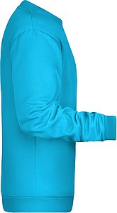 Pánská mikina James Nicholson sweatshirt men, tyrkysová, vel. 3XL