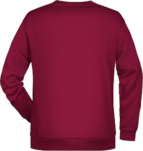 Pánská mikina James Nicholson sweatshirt men, vínová, vel. S