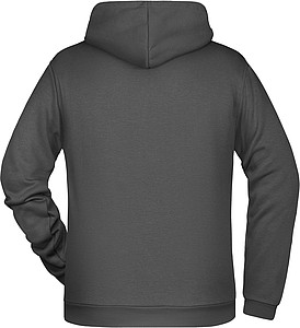 Pánská mikina s kapucí James Nicholson sweat hoodie men, antracitová, vel. L