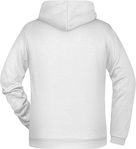 Pánská mikina s kapucí James Nicholson sweat hoodie men, bílá, vel. L