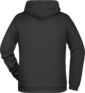 Pánská mikina s kapucí James Nicholson sweat hoodie men, černá, vel. M