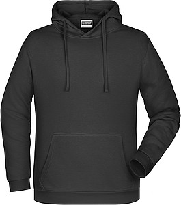 Pánská mikina s kapucí James Nicholson sweat hoodie men, černá, vel. S