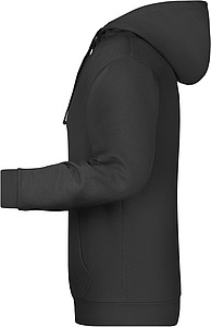 Pánská mikina s kapucí James Nicholson sweat hoodie men, černá, vel. XXL