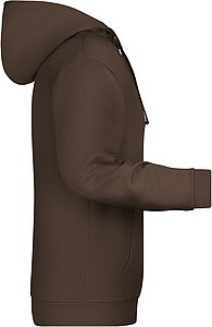 Pánská mikina s kapucí James Nicholson sweat hoodie men, hnědá, vel. 3XL