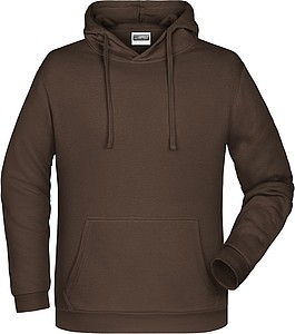 Pánská mikina s kapucí James Nicholson sweat hoodie men, hnědá, vel. XXL