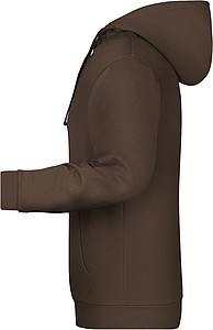 Pánská mikina s kapucí James Nicholson sweat hoodie men, hnědá, vel. XXL
