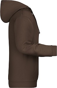 Pánská mikina s kapucí James Nicholson sweat hoodie men, hnědá, vel. XXL
